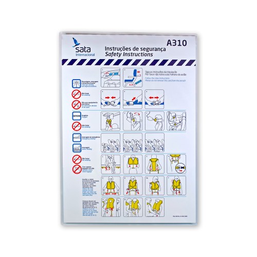 Safety Card A310 Mod. 090 Rev.01 Nov09